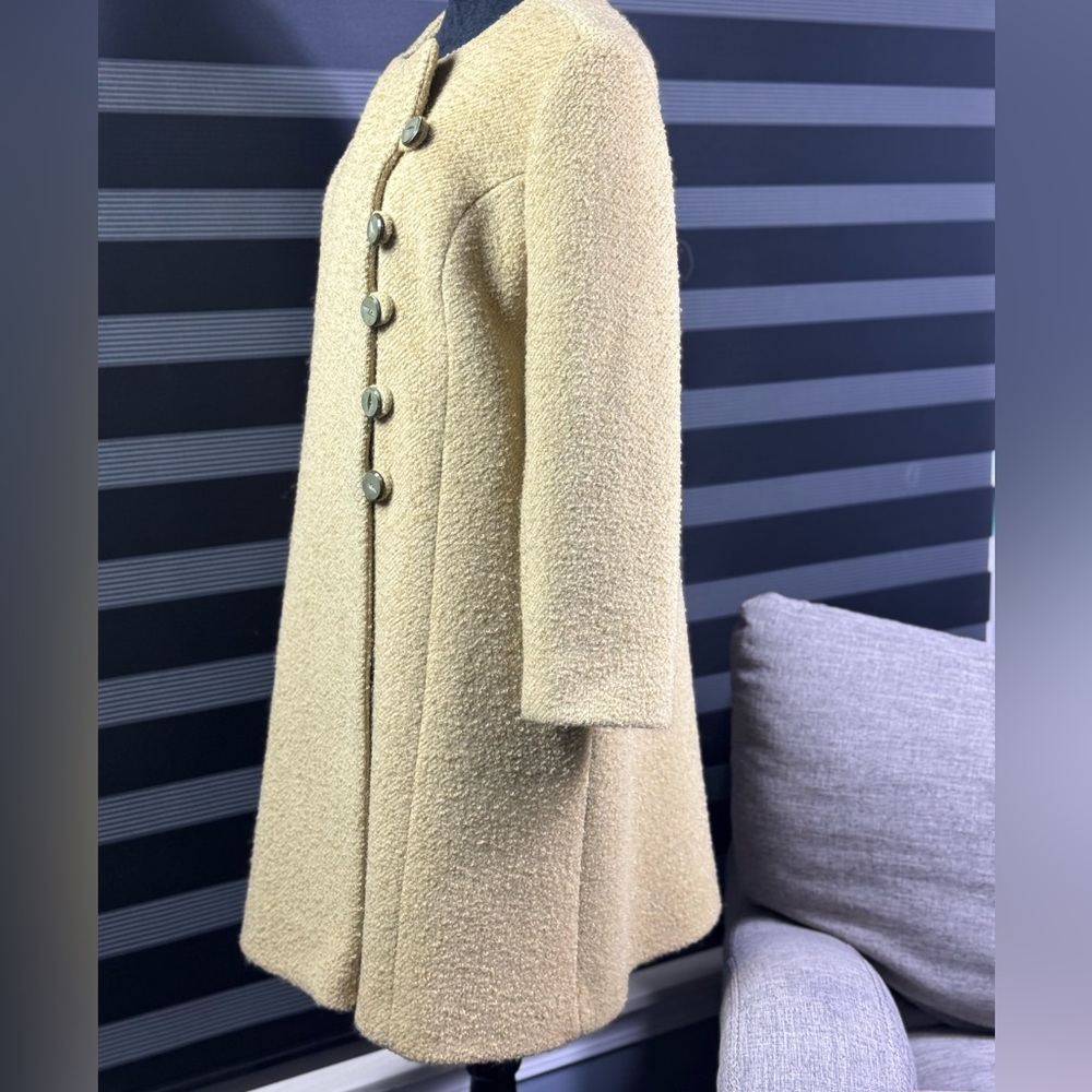 Vintage 50s Wool Boucle Coat Women’s Steven’s Hockanum Fabric Marita Rare